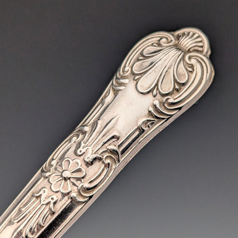 1961 British Vintage Pure Silver Handle Tea Knife x6 FB Case